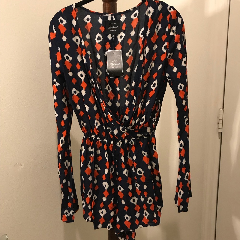 JACHS girlfriend cotton romper size small, NWT
